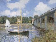 Claude Monet The road bridge at Argenteuil Spain oil painting artist